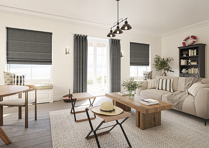 Jakarta, Mafic Grey - Roman Blind - Image 6